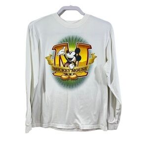 Disney Mickey Mouse Long Sleeve T-Shirt Small White